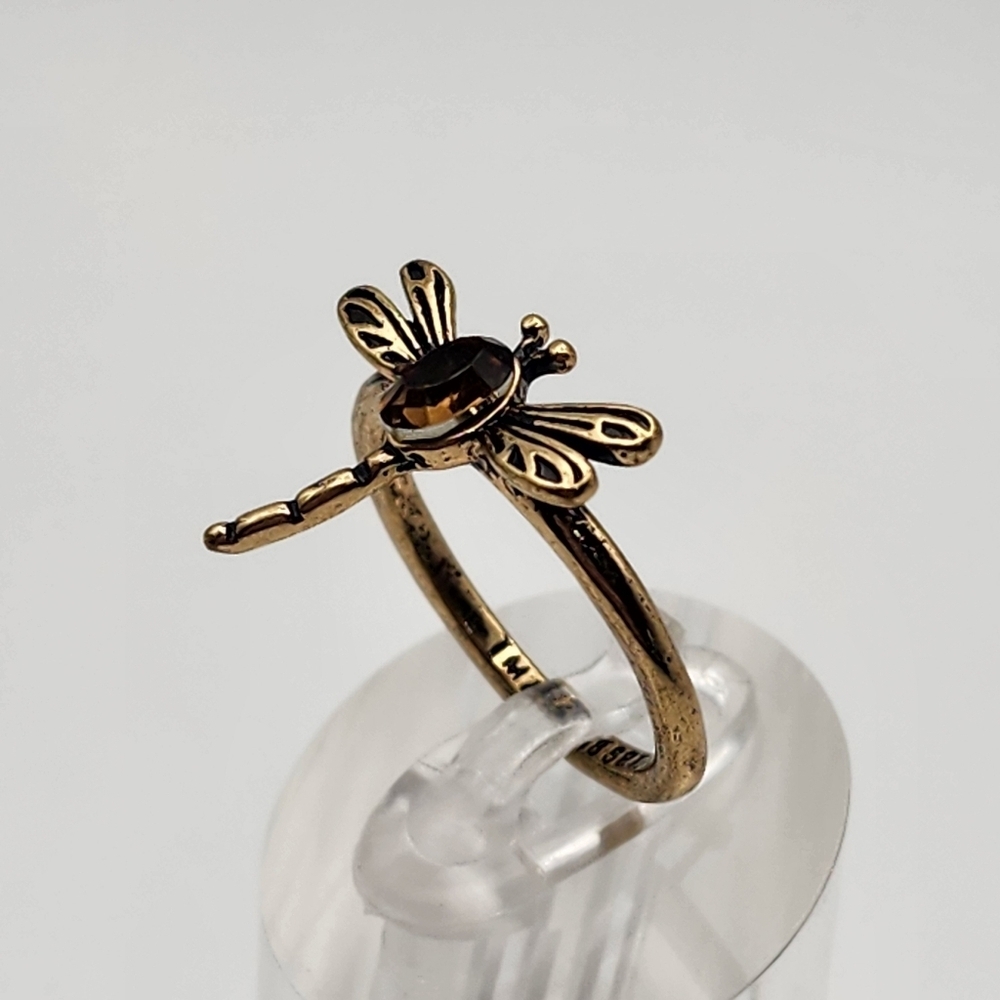 Brass Tone Dragonfly Ring (7) - Picture 4 of 8